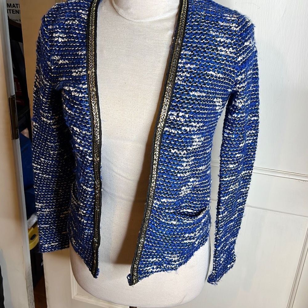 ❤️ASOS Tweed Open Front Cardigan Blue - Picture 6 of 6